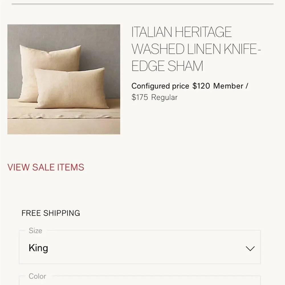 Restoration Hardware new sleeve